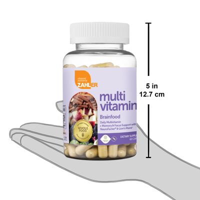 Zahlers, Kosher Multivitamin Brainfood - 60 Vegetarian Capsules
