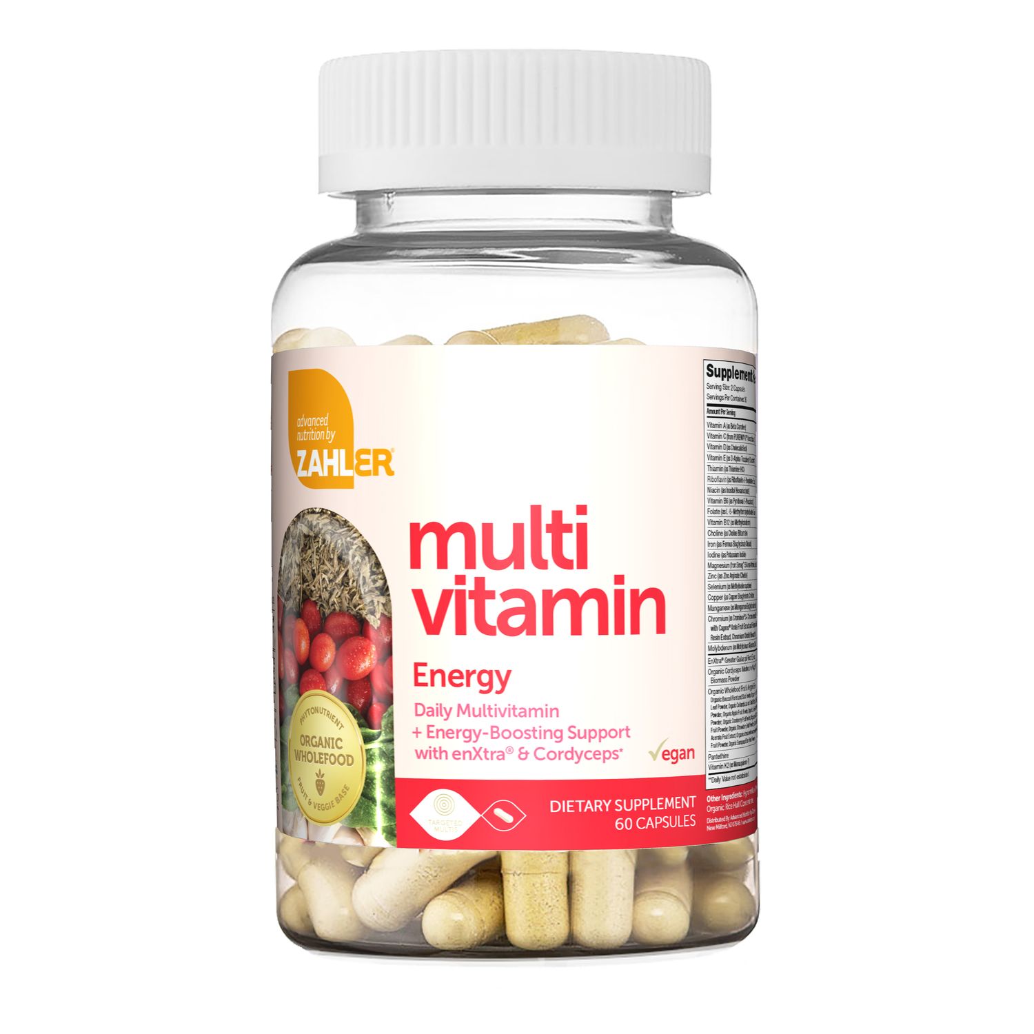 Zahlers, Kosher Multivitamin Energy - 60 Vegetarian Capsules