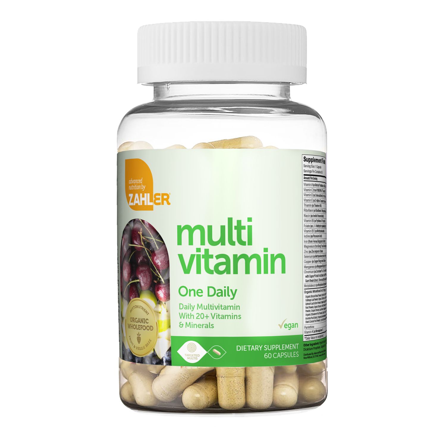 Zahlers, Kosher Multivitamin One Daily - 60 Vegetarian Capsules