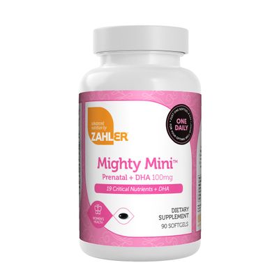 Zahlers, Kosher Mighty Mini Prenatal +DHA 100mg - 90 Softgels