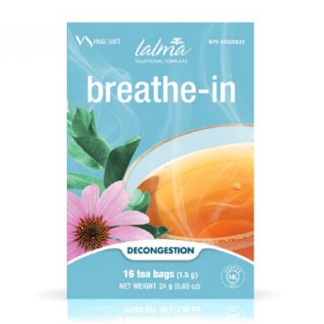 Virage Sante, BOX: Lalma, BREATHE-IN, Decongesting Herbal Tea - 16 Tea Bags of 1.5 g