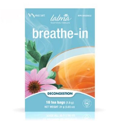 Virage Sante, BOX: Lalma, BREATHE-IN, Decongesting Herbal Tea - 16 Tea Bags of 1.5 g