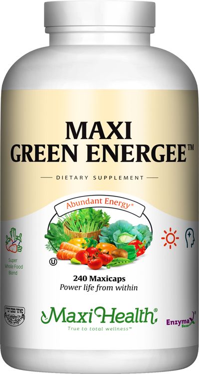 Maxi Health, Kosher Maxi Green Energee, Energy Formula, Capsules - 240 Vegetarian Capsules