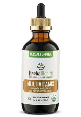 Herbal Health, Herbal Formula, Kosher MULTIVITAMIX, Complete Whole Food Multivitamin &amp; Multimineral Support, Liquid - 4 fl. oz. (120 mL)