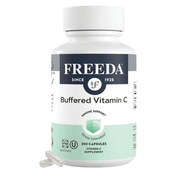 Freeda, Kosher Buffered Vitamin C 500 mg, Immune Support - 500 Vegetarian Capsules