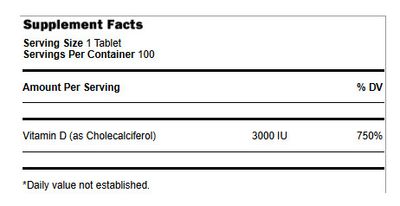 Landau, Kosher Vitamin D3 3000 IU - 250 Tablets