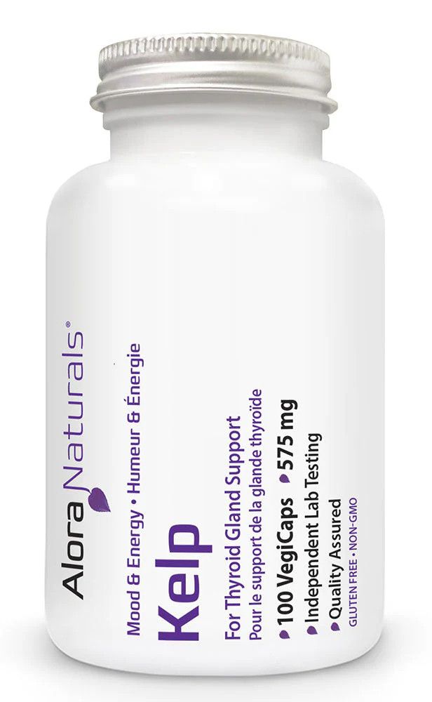 Alora Naturals, Kelp 575mg, For Thyroid Gland Support - 100 Vegetarian Capsules