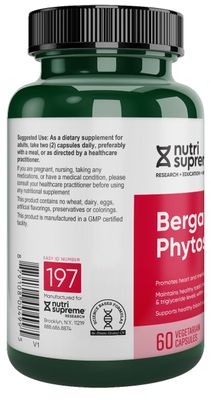 Nutri Supreme, Kosher Bergamot Phytosome, Promotes Heart Health, Maintains Healthy Cholesterol Levels - 60 Vegetarian Capsules