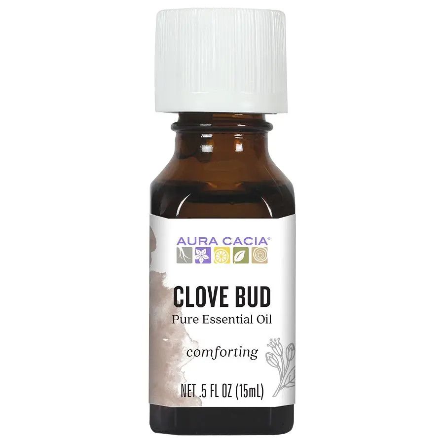 Aura Cacia, CLOVE BUD Pure Essential Oil, For Evoking A Comforting Sense Of Home - 15 mL (0.5 fl. oz)
