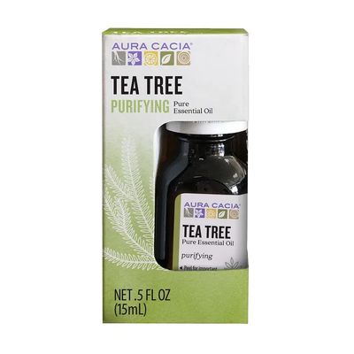 Aura Cacia, TEA TREE Pure Essential Oil, For Purifying Stagnant Airspaces, Boxed - 15 mL (0.5 fl. oz)