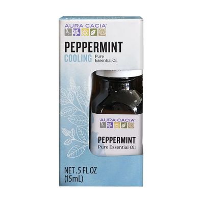 Aura Cacia, PEPPERMINT Pure Essential Oil, For A Cooling Sensation , Boxed - 15 mL (0.5 fl. oz)