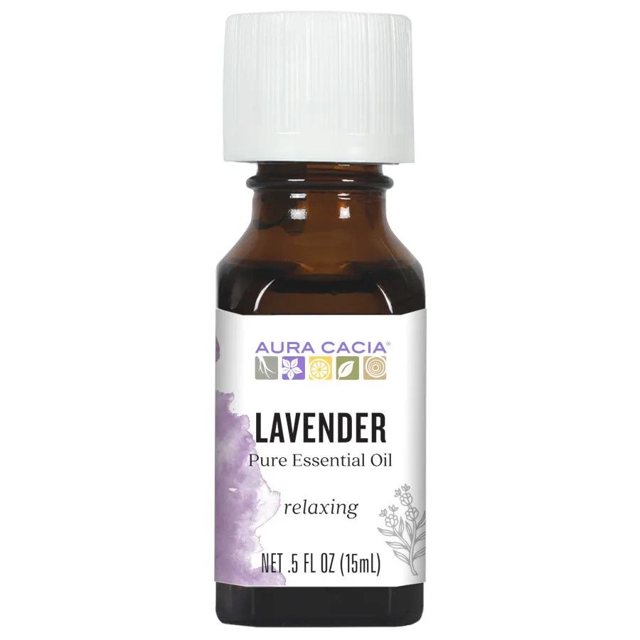 Aura Cacia, LAVENDER Pure Essential Oil, For Relaxing When You Feel Edgy - 15mL (0.5 fl. oz)