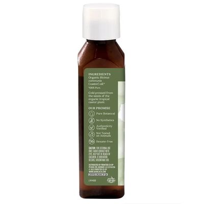 Aura Cacia, CASTOR Skin Care Oil Organic, Hexane-Free, Creates A Healthy Skin Barrier - 118 mL (4 fl. oz)