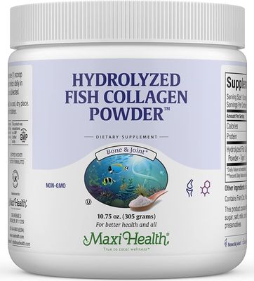 Maxi Health, Kosher Hydrolyzed Fish Collagen Powder - 10.75 oz. (305 grams)
