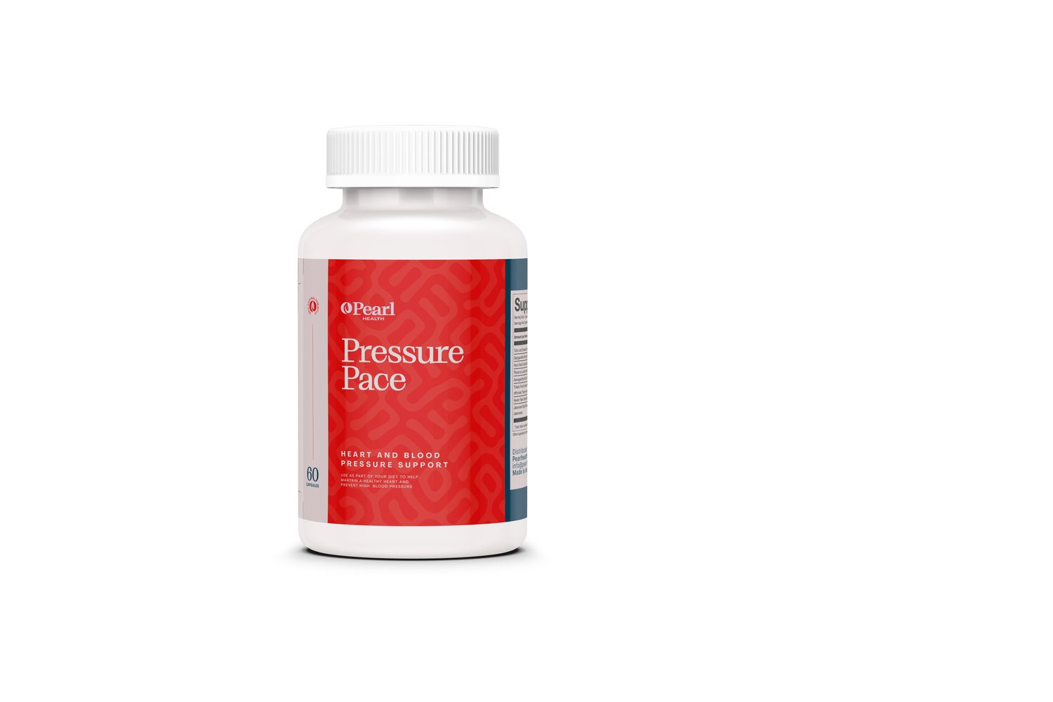 Pearl Health, Pressure Pace, Heart &amp; Blood Pressure Support - 60 Vegetarian Capsules