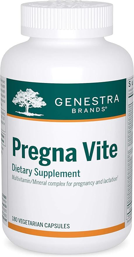 Genestra Brands, PREGNA VITE, Multivitamin &amp; Mineral Complex For Pregnancy &amp; Lactation - 180 Vegetarian Capsules