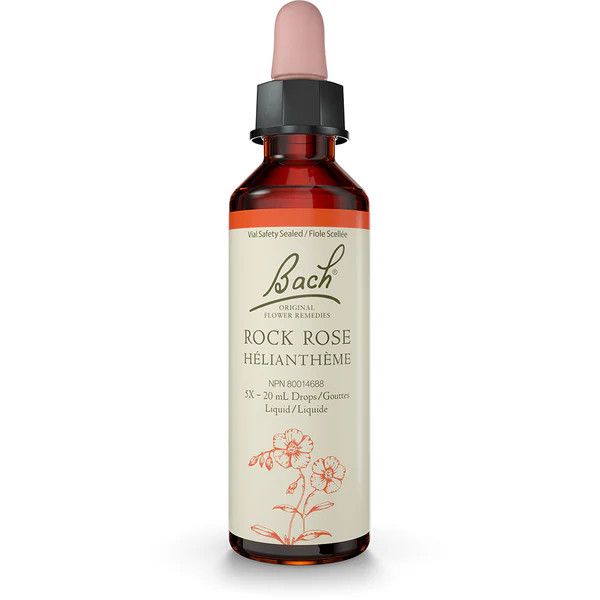 Bach, ROCK ROSE, Confront Terror Or Extreme Fear, Oral Liquid Dropper - 20 mL
