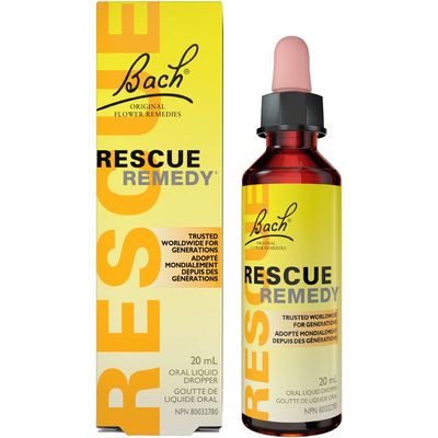 Bach, RESCUE REMEDY, Natural Stress Relief, Oral Liquid Dropper - 20 mL