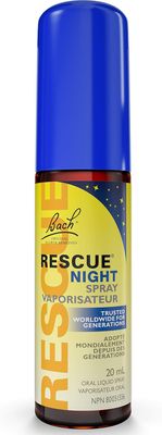 Bach, RESCUE NIGHT, For Insomnia Caused By Stress, Oral Liquid Spray - 20 mL