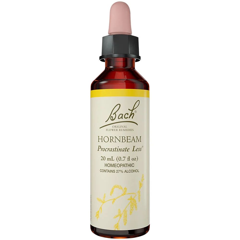 Bach, HORNBEAM, Restores Mental Energy, Oral Liquid Dropper - 20 mL
