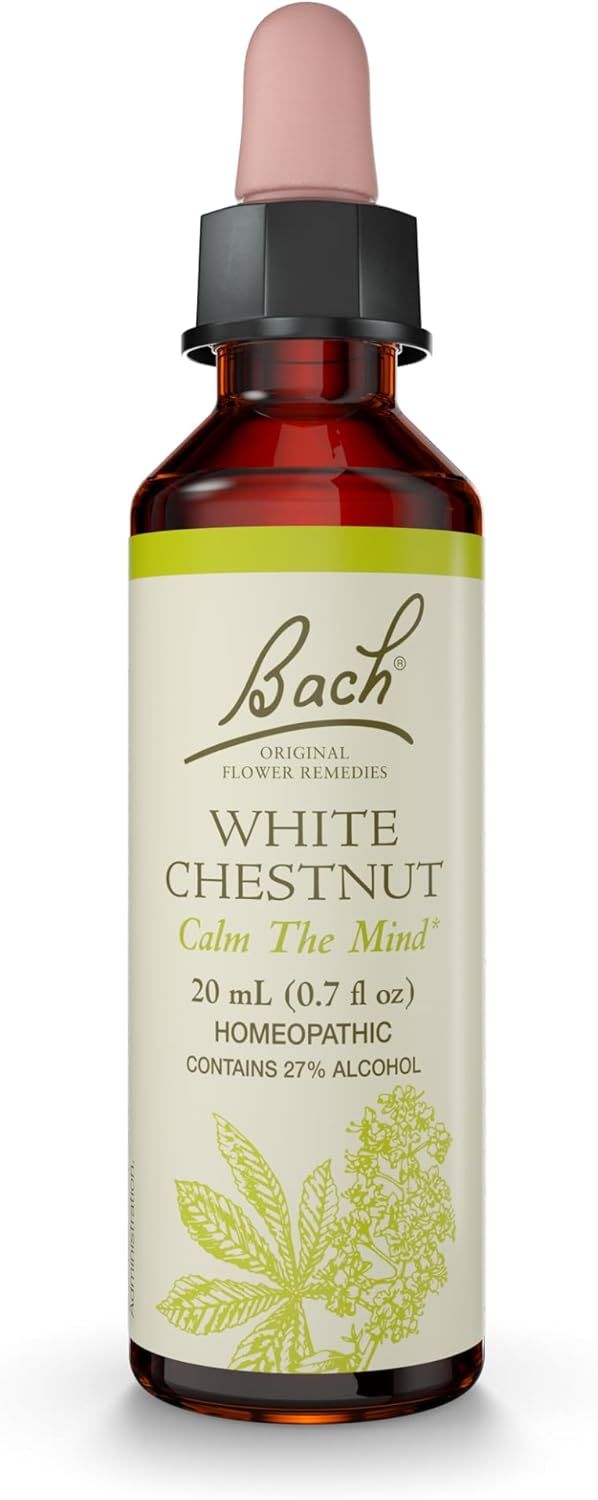 Bach, WHITE CHESTNUT, Reduce Negative Thoughts, Oral Liquid Dropper - 20 mL