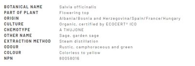 Divine Essence, SAGE-COMMON Organic, Relieves Minor Skin Irritations &amp; Insect Bites, Essential Oil -  15 mL