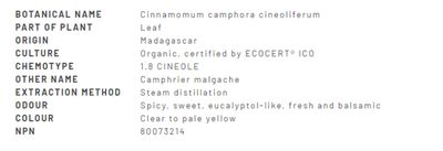 Divine Essence, RAVINTSARA Organic, Relieves Cough Due To Colds, Essential Oil - 15 mL