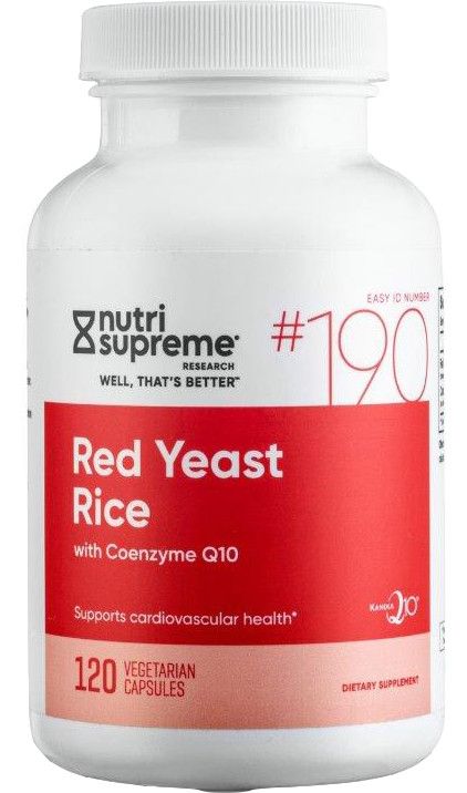 Nutri Supreme, Kosher Red Yeast Rice with Coenzyme Q10 - 120 Vegetarian Capsules #190