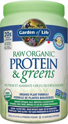 Garden of Life, Raw Organic Protein &amp; Greens, Protein Powder Vanilla - 550g