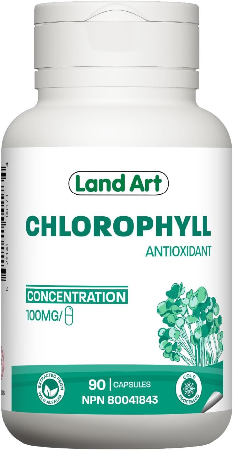 Land Art, Chlorophyll (From Alfalfa) Capsules - 90 Vegetarian Capsules
