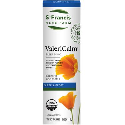 St. Francis Herb Farm, ValeriCalm, Sleep Tonic &amp; Sleep Support, Liquid Tincture - 100 mL