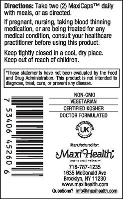 Maxi Health, Kosher FOCUS TO THE MAX, Mind, Mood, Memory, Concentration - 60 Vegetarian Capsules