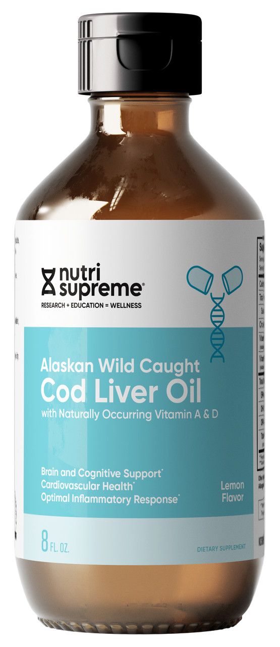 Nutri Supreme, Kosher Alaskan Cod Liver Oil, Lemon Flavor, Liquid - 8 fl. oz. #218