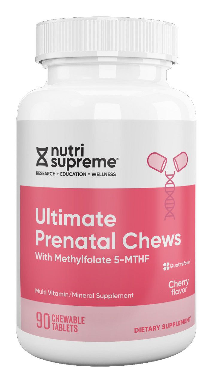 Nutri Supreme, Kosher  Ultimate Prenatal Chews, Natural Cherry Flavor - 90 Chewable Tablets