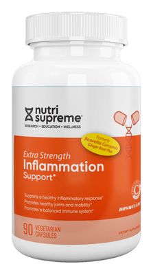 Nutri Supreme, Kosher Extra Strength INFLAMMATION Support, Boswellia, Curcumin / Turmeric and Ginger Root - 90 Vegetarian Capsules