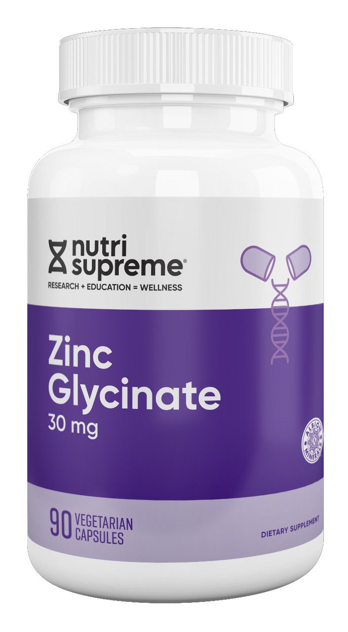 Nutri Supreme, Kosher Zinc Glycinate 30 mg - 90 Vegetarian Capsules