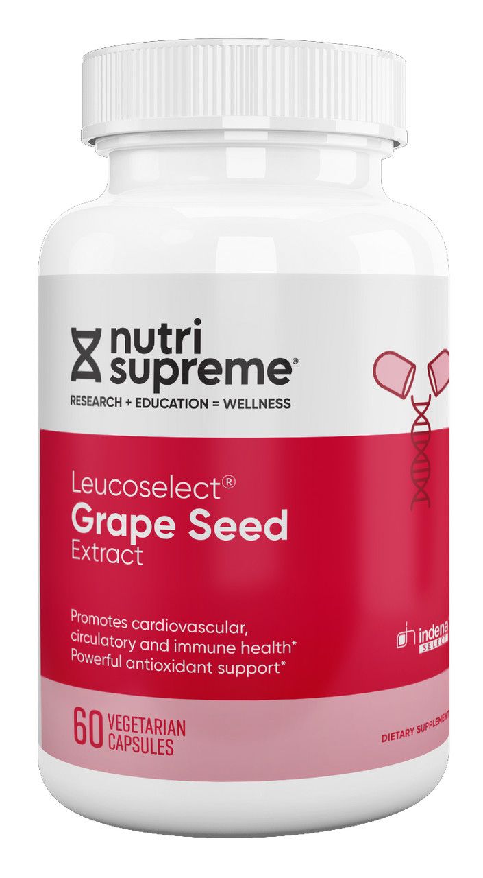 Nutri Supreme, Kosher Leucoselect Grape Seed Extract - 60 Vegetarian Capsules #194