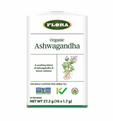 Flora, Kosher Ashwagandha Tea - 16 Tea Bags