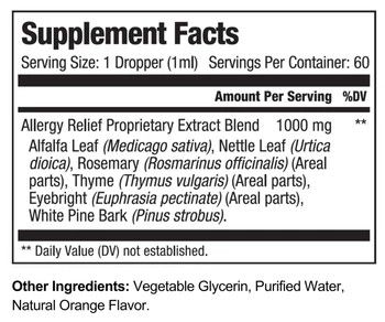 Smiling Herbs, Smiling Kids ALLERGY RELIEF, Eyes + Ear + Nose &amp; Throat Support, Orange Flavor, Liquid - 2 fl. oz. (60 mL) - Kosher for Passover