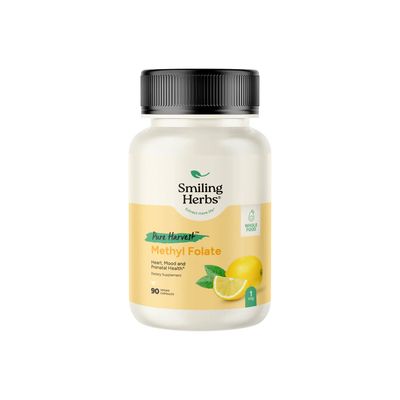 Smiling Herbs, Pure Harvest Methyl Folate 1 mg - 90 Vegetarian Capsules