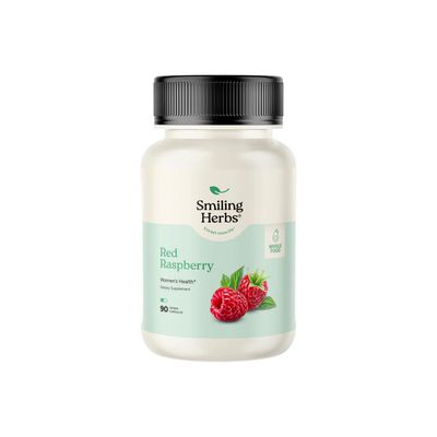Smiling Herbs, RED RASPBERRY Leaf Extract - 90 Vegetarian Capsules
