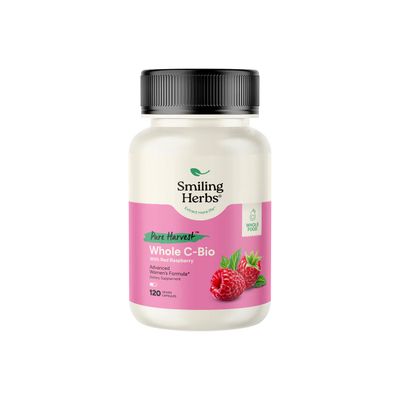 Smiling Herbs, Pure Harvest Whole C-Bio with Red Raspberry, Advanced Women&#39;s Formula - 120 Vegetarian Capsules
