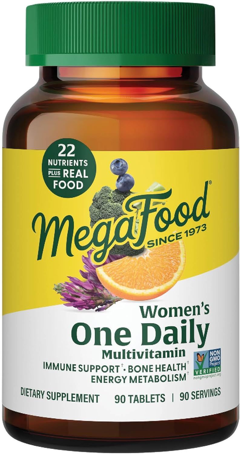 MegaFood USA, Kosher WOMEN&#39;S ONE DAILY, For Immune Support + Bone Health &amp; Energy Metabolism - 90 Tablets
