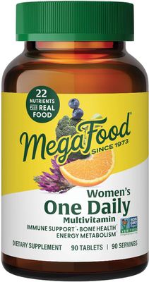 MegaFood USA, Kosher WOMEN&#39;S ONE DAILY, For Immune Support + Bone Health &amp; Energy Metabolism - 90 Tablets