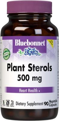 Bluebonnet, Kosher PLANT STEROLS 500 mg, For Heart Health - 90 Vegetarian Capsules