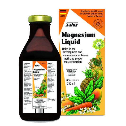 Salus, MAGNESIUM LIQUID, Helps In The Development &amp; Maintenance Of Bones, Teeth &amp; Proper Muscle Function - 250 mL