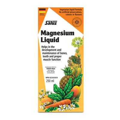 Salus, MAGNESIUM LIQUID, Helps In The Development &amp; Maintenance Of Bones, Teeth &amp; Proper Muscle Function - 250 mL