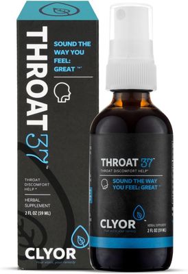Clyor, THROAT37 THROAT DISCOMFORT SUPPORT, For Sore Throat Relief Spray Top - 2 fl. oz. (59 mL)