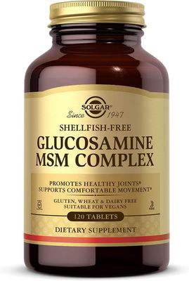 Solgar, Kosher GLUCOSAMINE MSM COMPLEX, Shellfish Free, Promotes Healthy Joints &amp; Supports Comfortable Movement - 120 Tablets