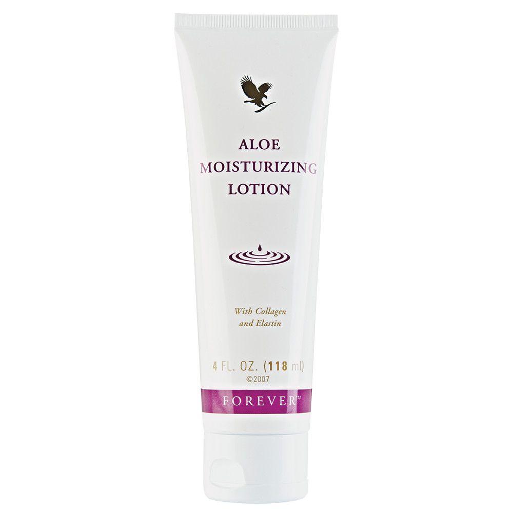 Forever, ALOE MOISTURIZING LOTION, With Collagen &amp; Elastin - 4 fl. oz. (118 mL)